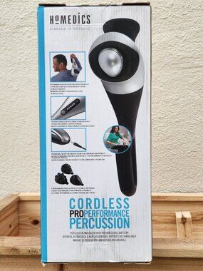 NEW Homedics Cordless Back Massager Neck Shoulders Percussion Massager with Rech